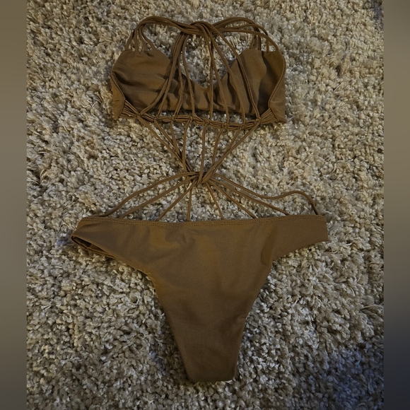 New Mikoh Women's Seychelles One Piece Brown Swimsuit Size XS - Picture 5 of 7